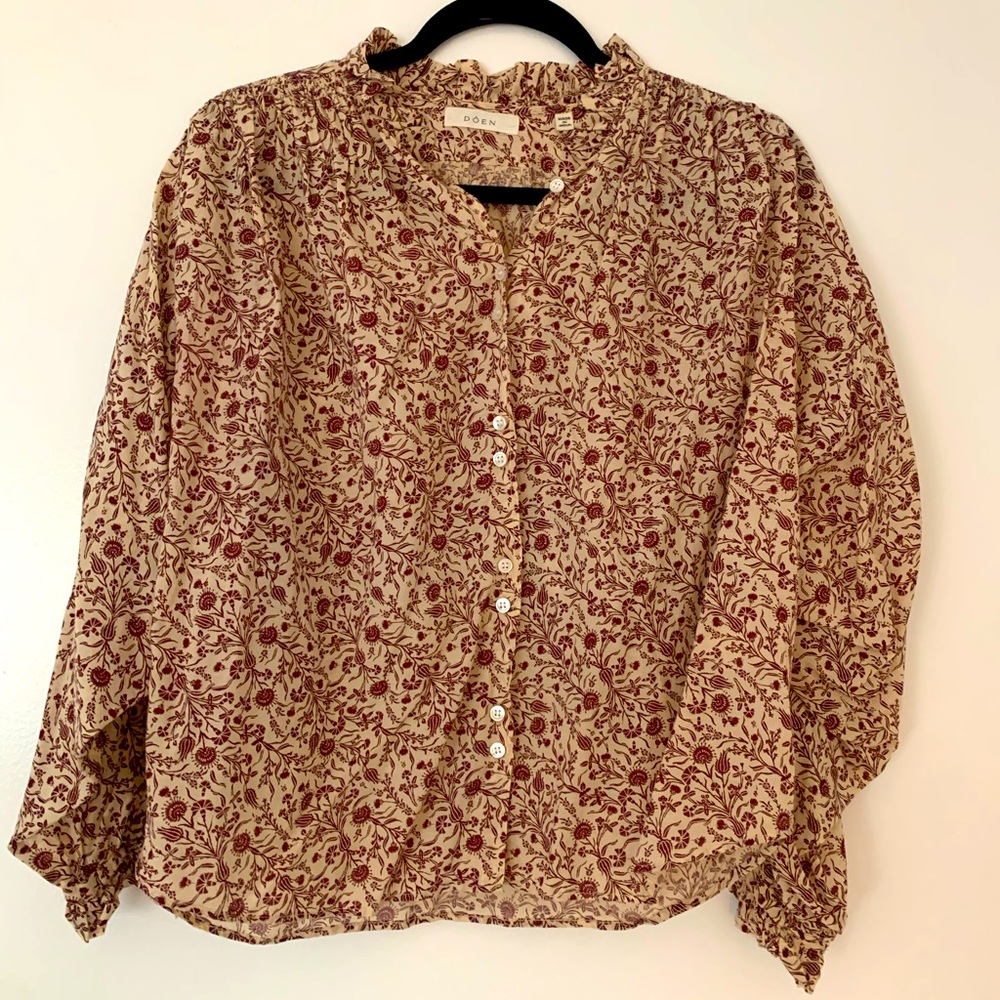 Doen lightweight button down shirt